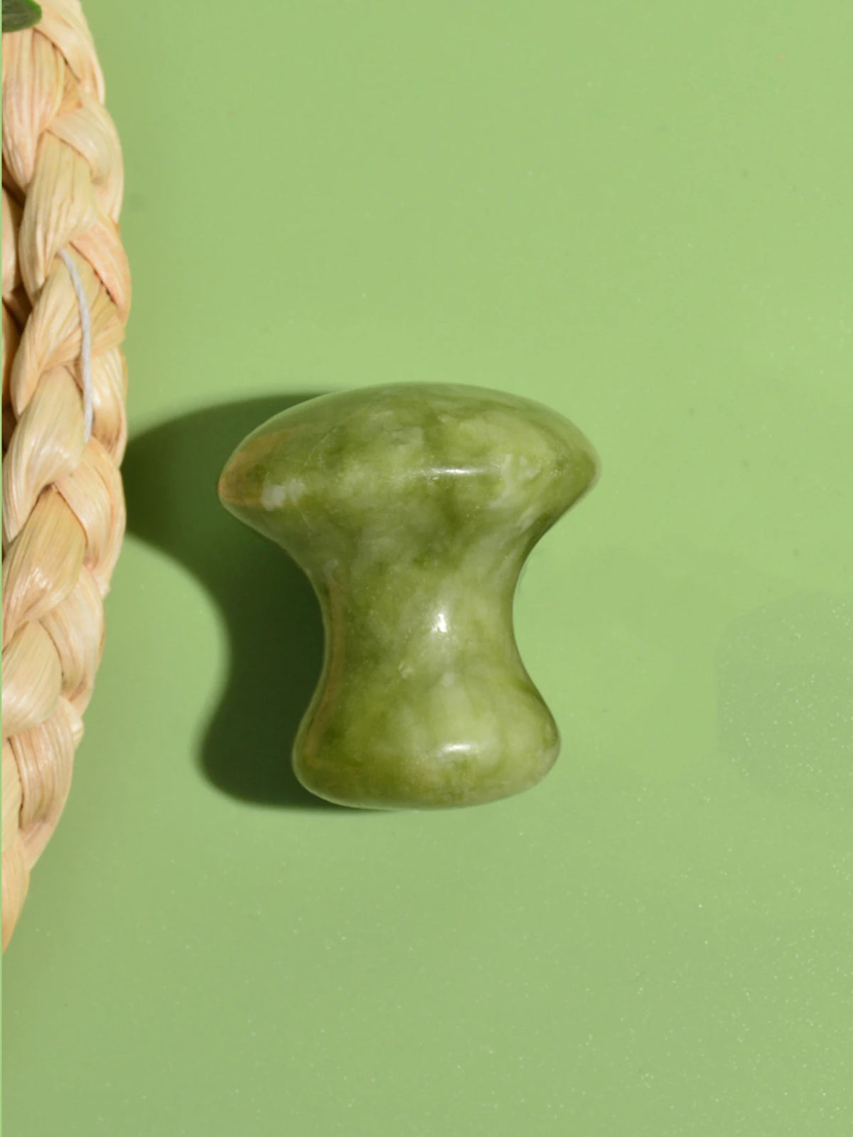 Green Quartz Mushroom Face Massager | Facial Roller Stone Facial Massage Stone QXL