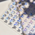 5D Nail Art Stickers – Purple Butterfly & Glitter Decals Nail Art Stickers QXL to4175