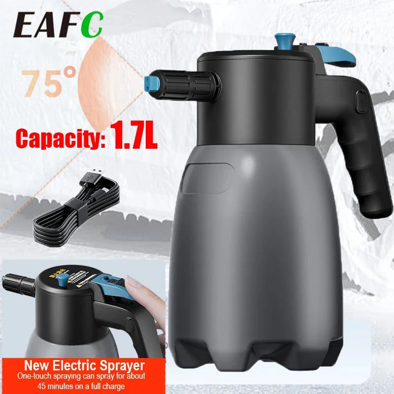 EAFC 1.7L Electric Snow Foam Cannon | Handheld Car Wash Sprayer Electric Foam Sprayer QXL