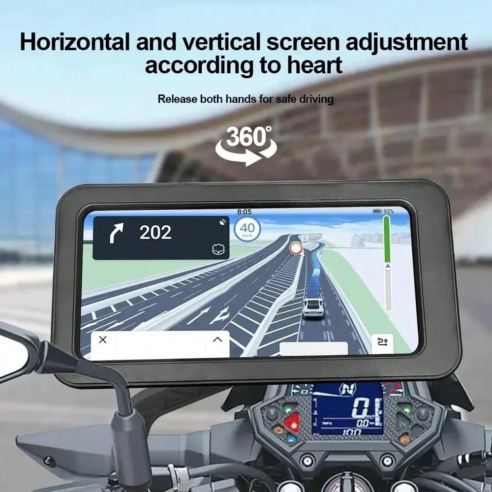 360° Waterproof Motorcycle Bike Phone Mount | Universal GPS Holder Motorcycle Phone Mount QXL