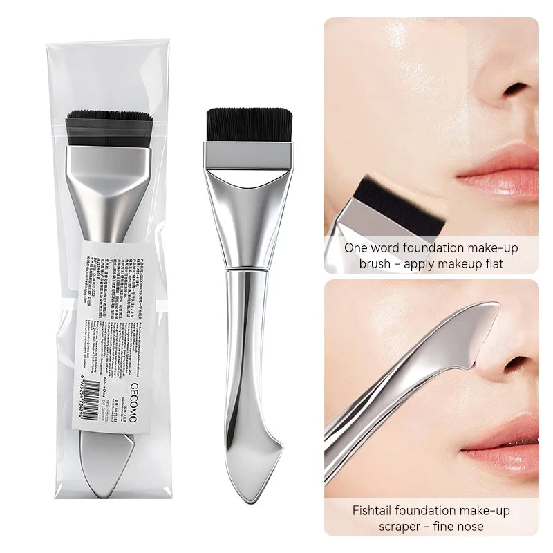 GECOMO Dual-Ended Foundation Brush | Flawless Makeup Tool Foundation Brush QXL