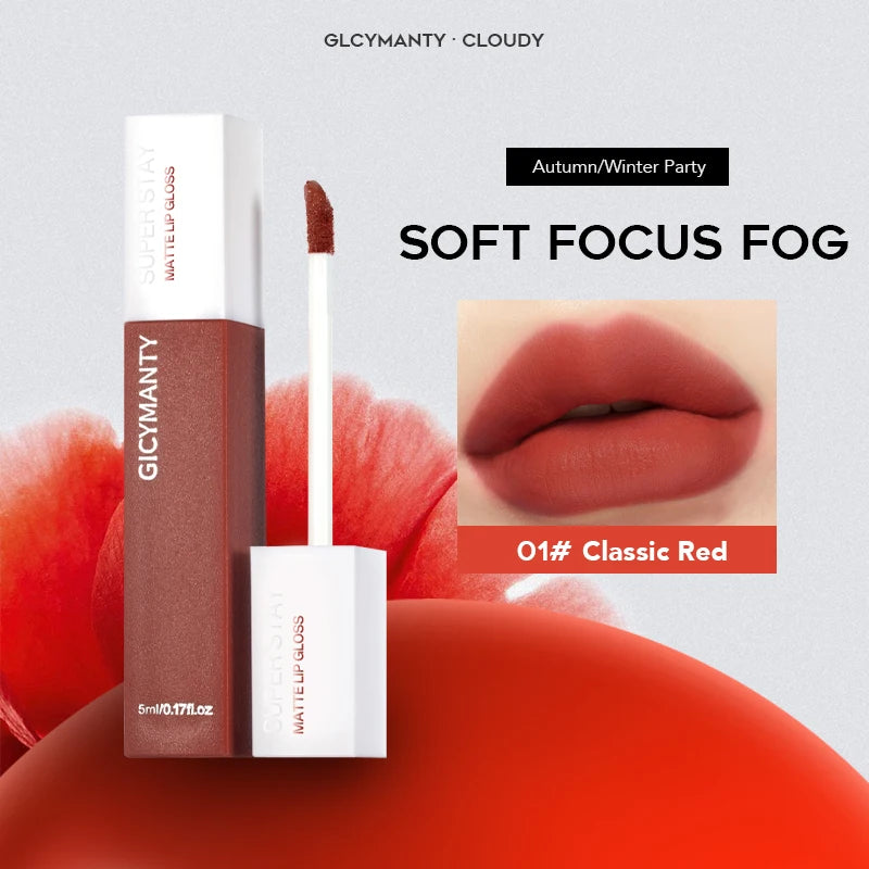 GICYMANTY Matte Velvet Lip Gloss – Waterproof & Long-Lasting Matte Lip Gloss QXL