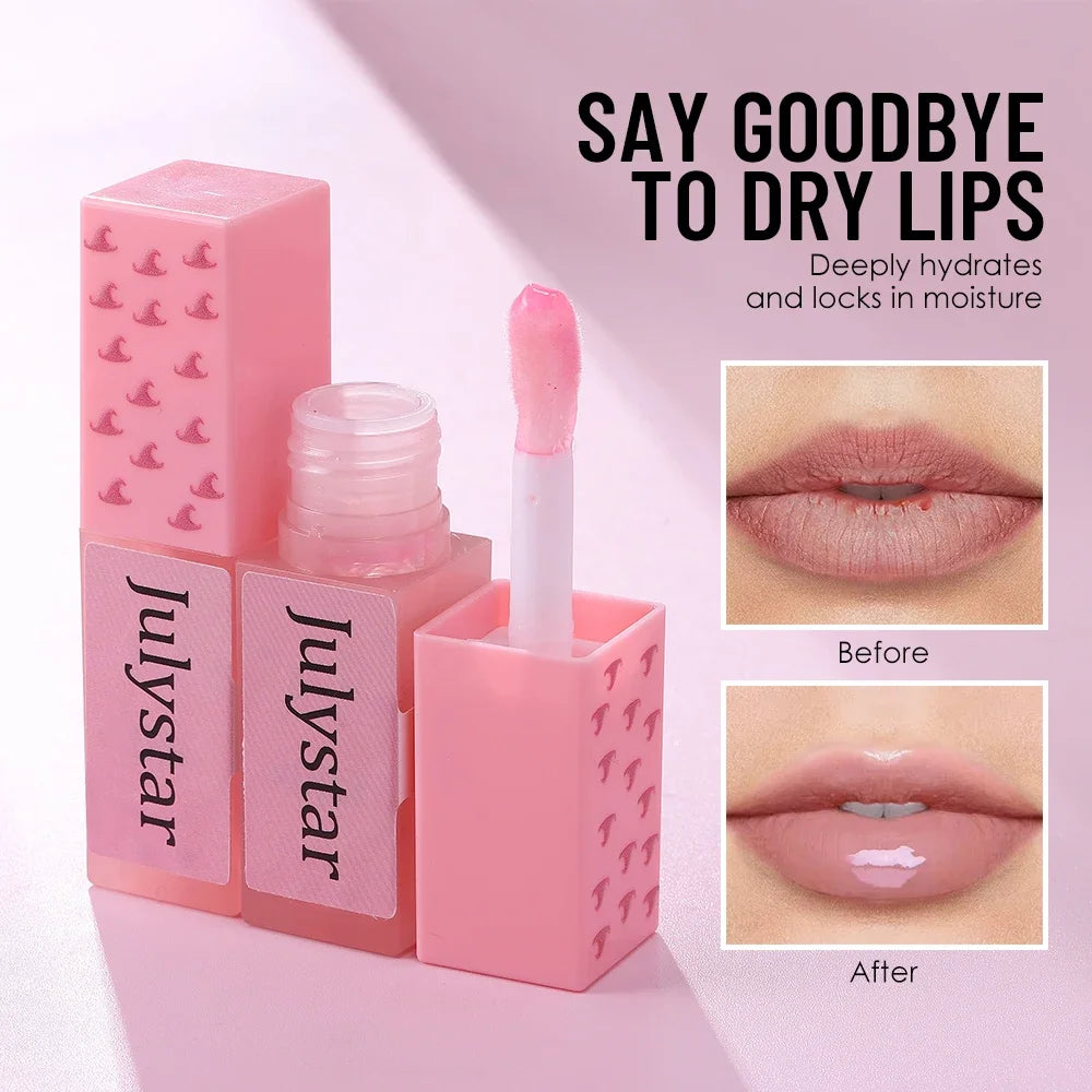 Julystar Gloss Lip Oil | Non-Sticky Hydrating Lip Primer Gloss Lip Oil QXL