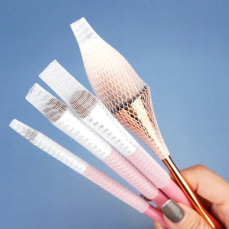 20-Pack Mesh Makeup Brush Guard Net Protectors | Travel Brush Guard Protector QXL