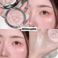 Lion Series Highlighter Powder | Pearlescent Shimmer Compact Face Highlighter Powder QXL 03