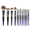 12-Piece Gradient Purple Makeup Brush Set | Pro Kit Makeup Brush Set QXL 12 blue