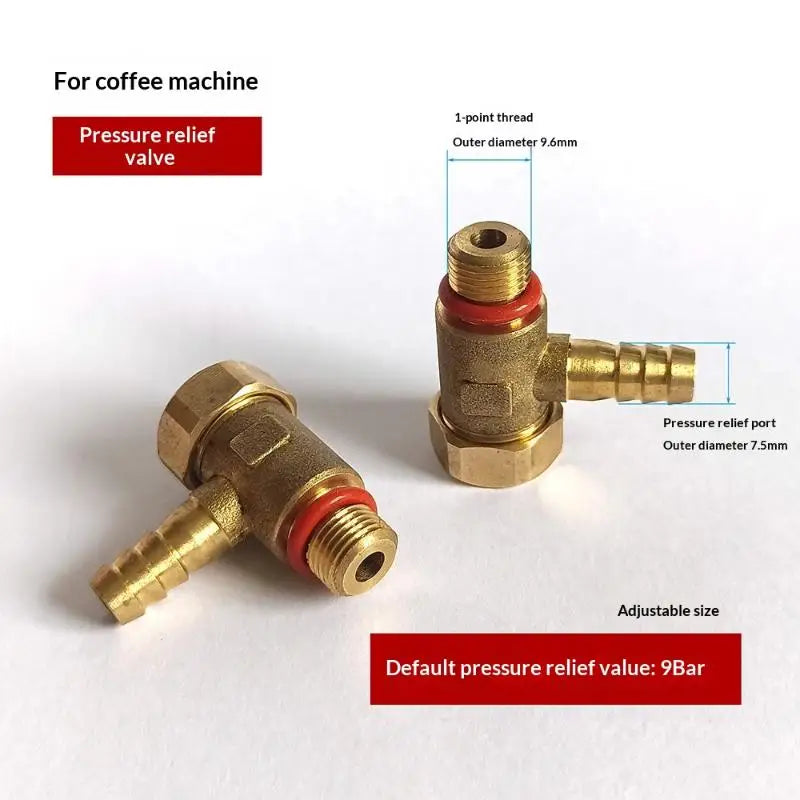 Coffee Machine OPV Kit G1/8" 9 Bar Brass Safety Valve Espresso Machine Part QXL Default Title