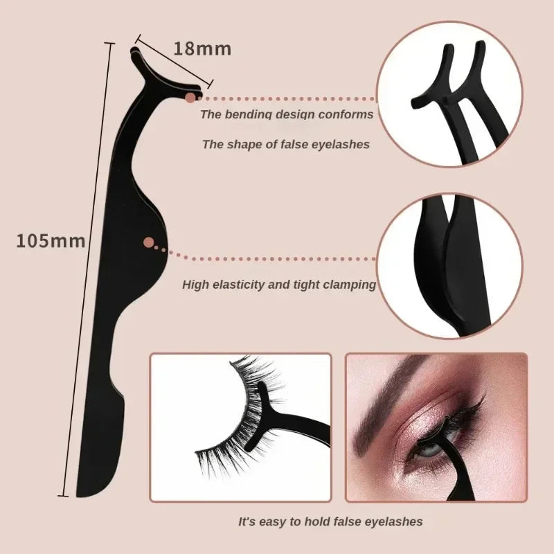 Eyelash Curler with Replacement Pads & Tweezers | 1 or 4 Pcs Eyelash Curler Set QXL