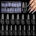 150-Pc Transparent False Nail Tips | 15 Sizes Full Cover Set False Nail Tips QXL 3