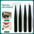 4-Pack Slant Tip Eyebrow Tweezers | Stainless Steel with Case Eyebrow Tweezers Set QXL Default Title