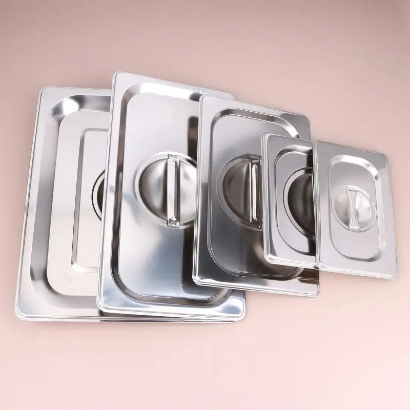 Stainless Steel Food Pan Lids | Notched Steam Table Covers Food Pan Lid QXL