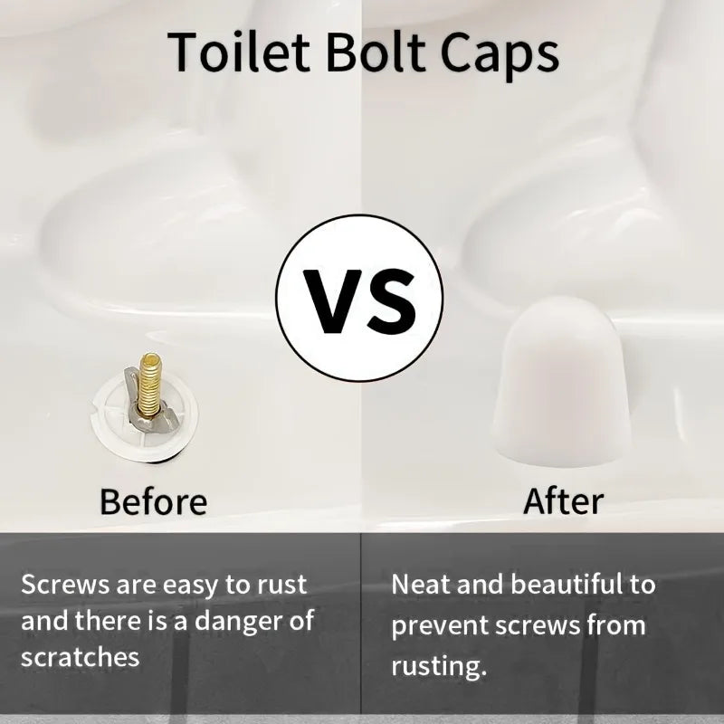 2-Pack Universal Toilet Bolt Covers with Extra Washers Toilet Bolt Covers QXL