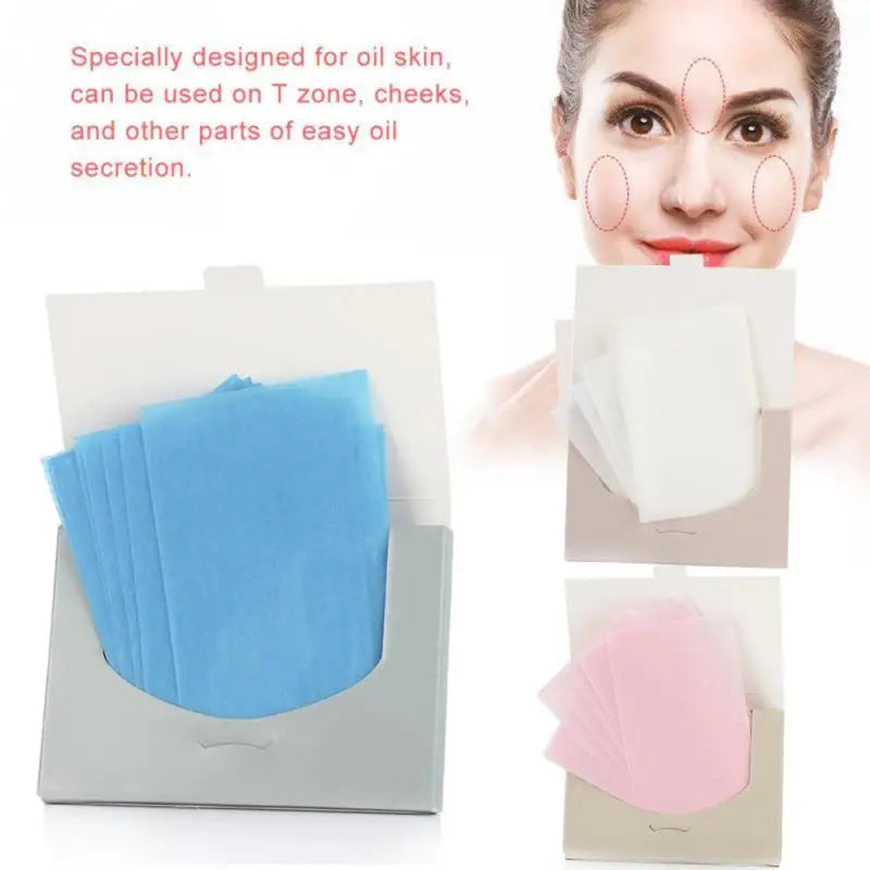 100-Pack Matte Facial Oil Blotting Sheets | Oil Control Facial Blotting Sheets QXL