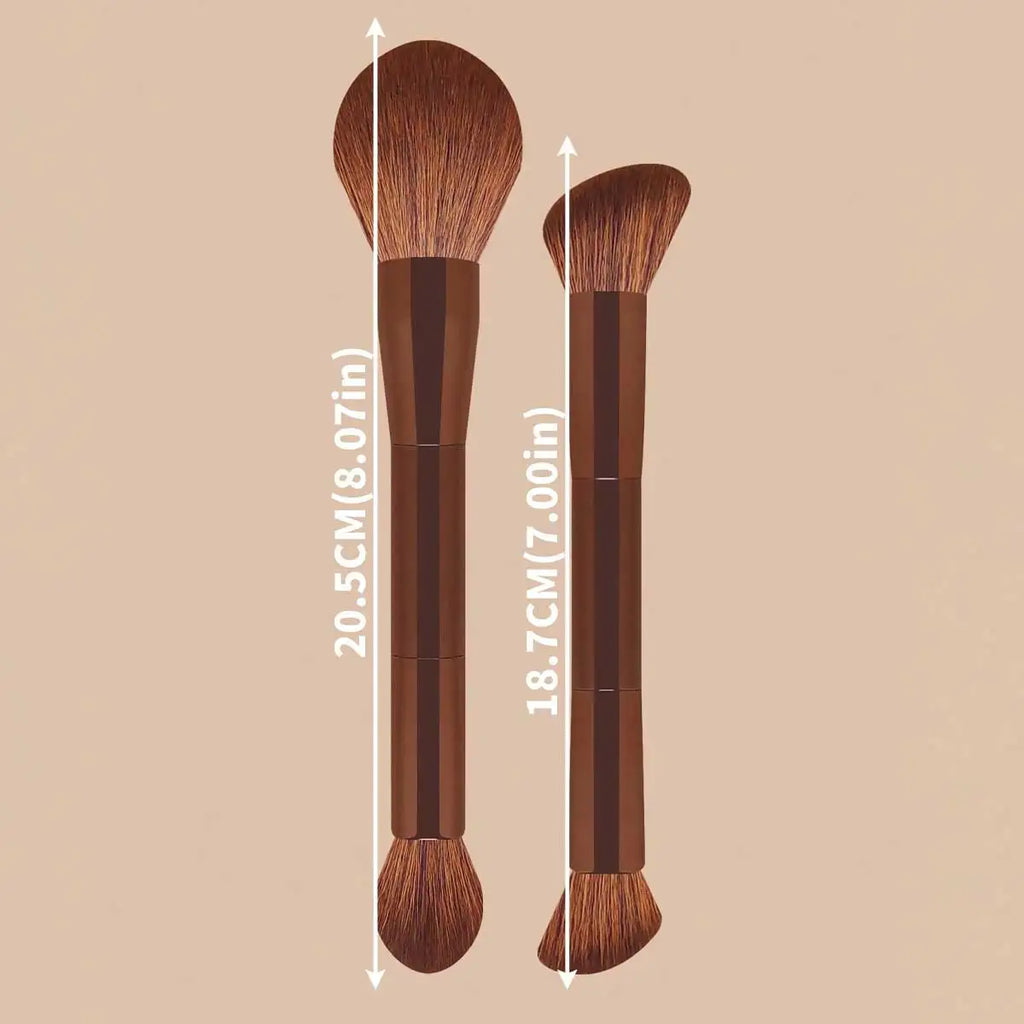 LUXEBLEND 2-Pc Dual-Ended Powder & Blush Makeup Brush Set Makeup Brush Set QXL