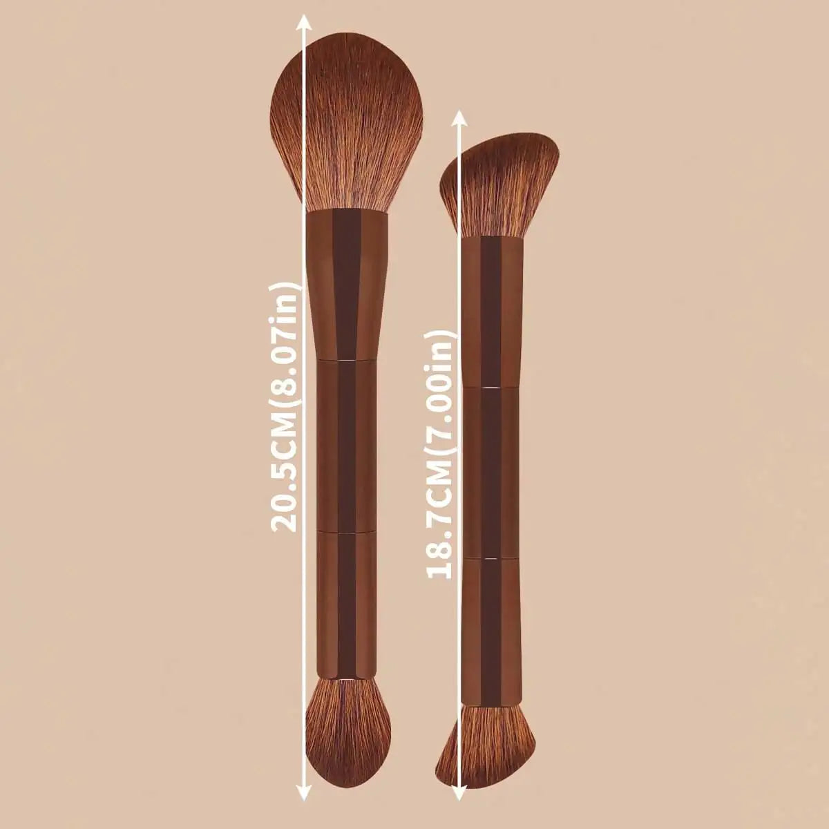 LUXEBLEND 2-Pc Dual-Ended Powder & Blush Makeup Brush Set Makeup Brush Set QXL