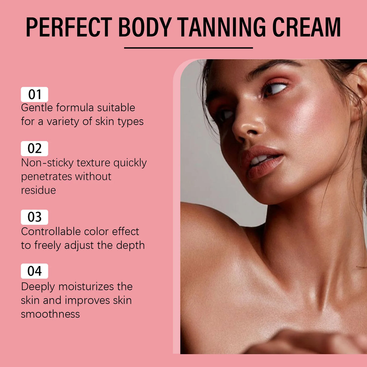 OceAura Self Tanner Bronzing Cream | Sunless Tan 100ml Self Tanning Cream QXL