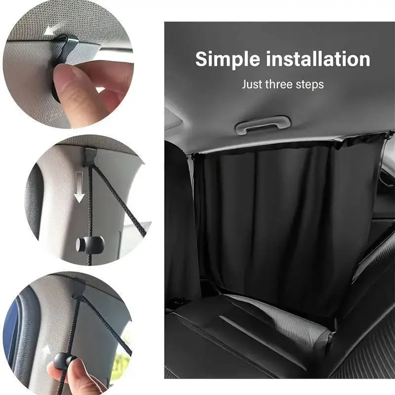 Car Privacy Curtain Sun Shade UV Block Window Cover – 2 or 4pcs Car Sun Shade Curtain QXL