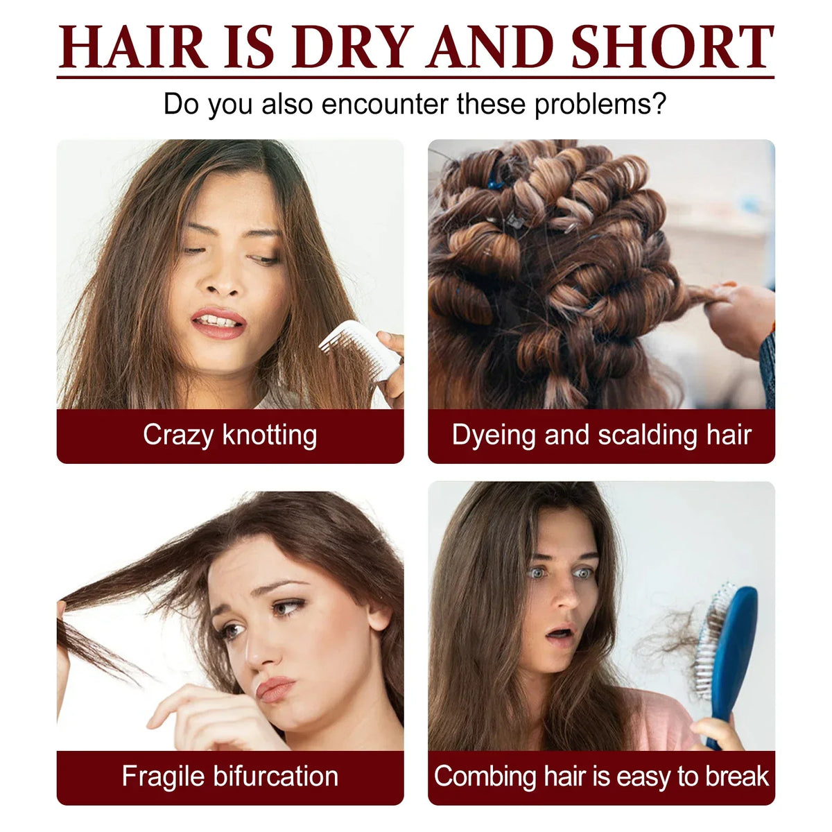 Eelhoe Leave-In Hair Conditioner Essence | Frizz & Dry Hair Leave-In Hair Treatment QXL