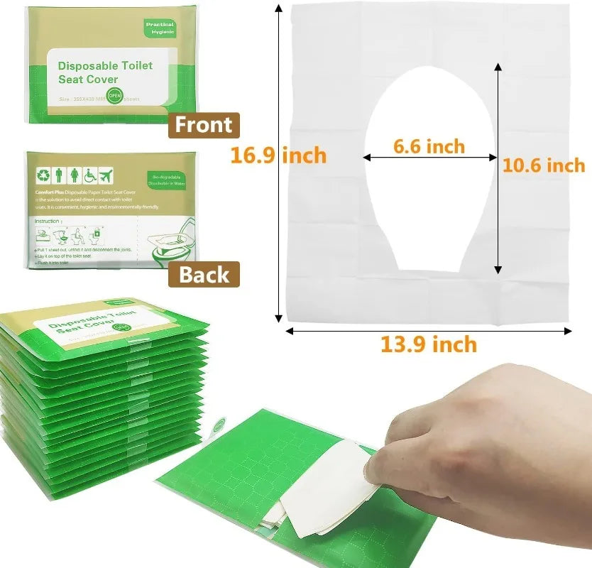 Disposable Toilet Seat Covers | Travel & Camping 10–100 pcs Disposable Seat Cover QXL