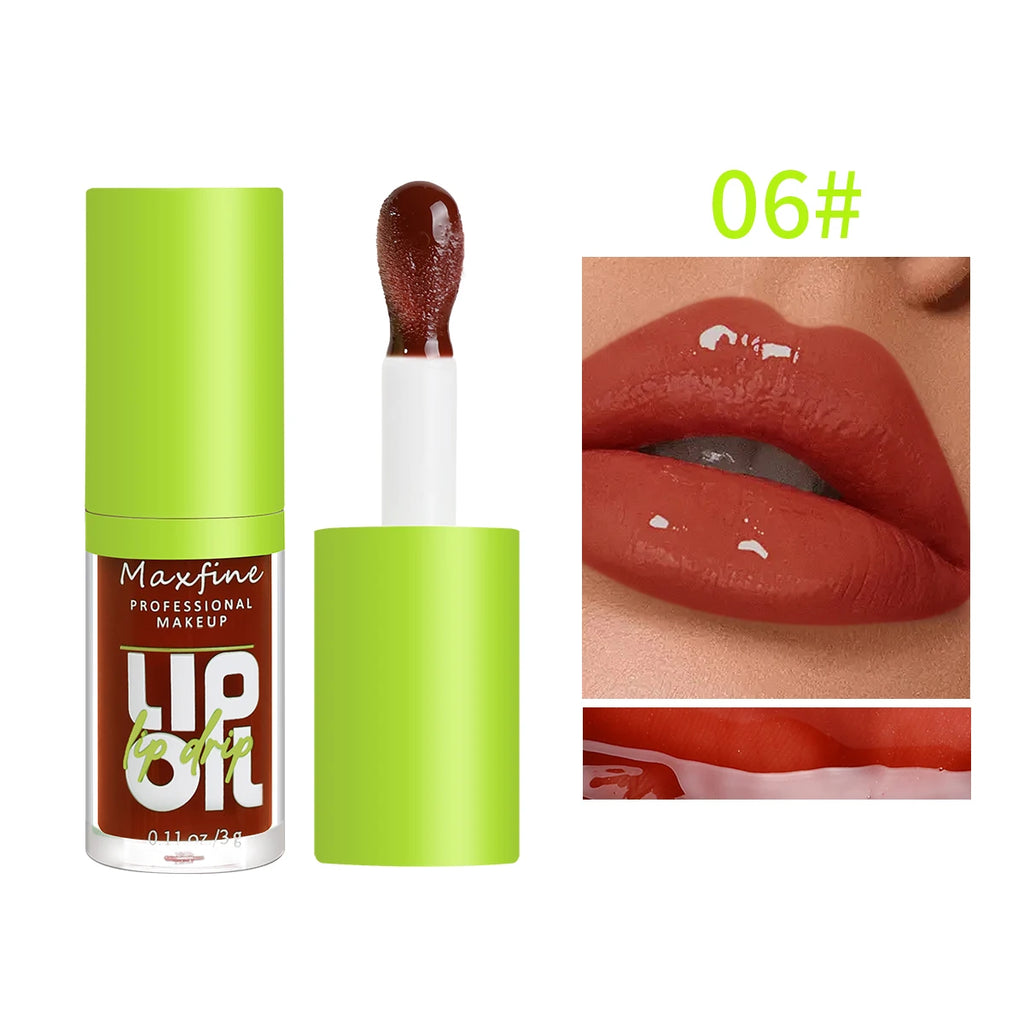MAXFINE 6-Shade Moisturizing Lip Gloss | Luminous Oil Finish Lip Gloss QXL 06
