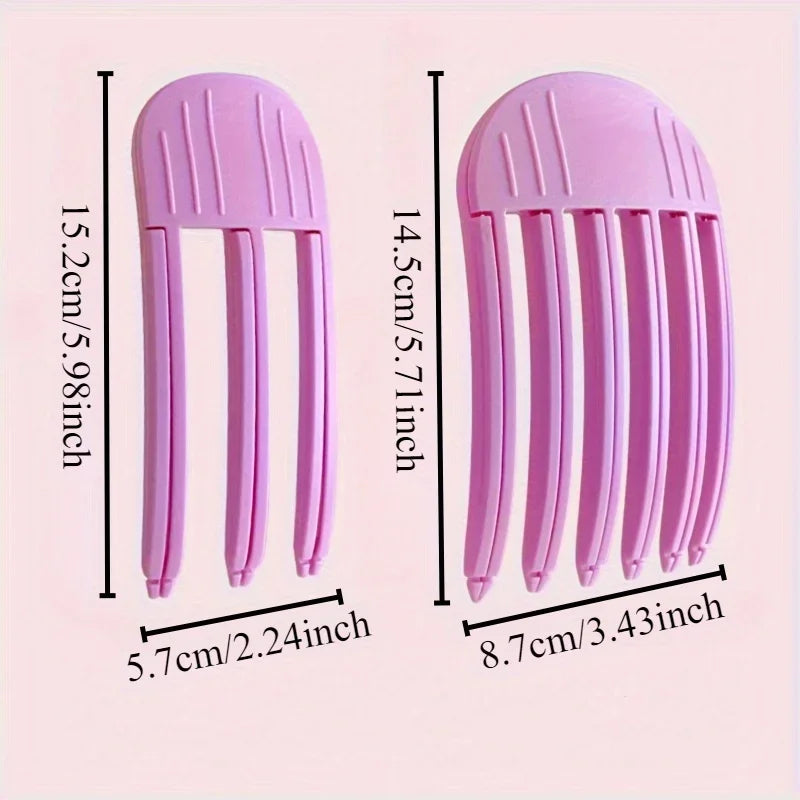 2-Pack Lazy Hair Root Styling Clips | Skull Top Comb Hair Styling Clip QXL