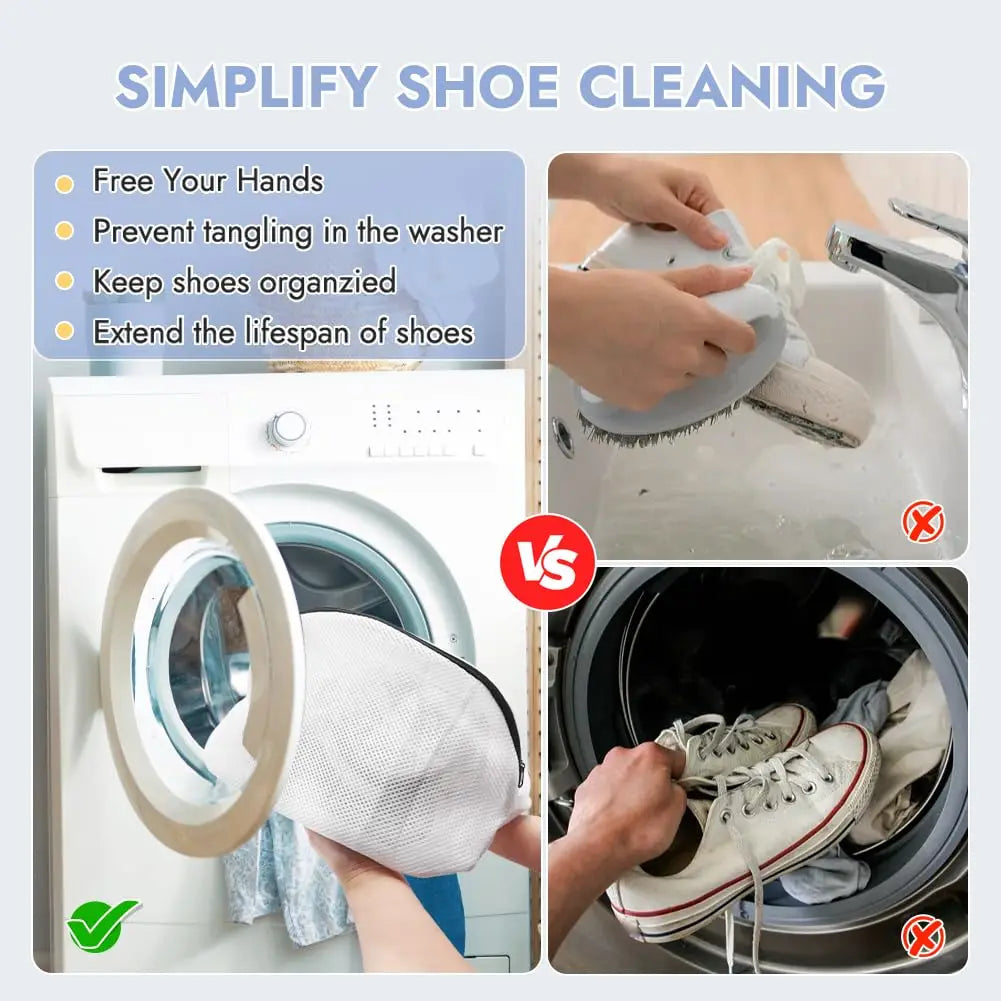 Mesh Shoe Washing Bag – Reusable Machine Wash Protector Shoe Laundry Bag QXL