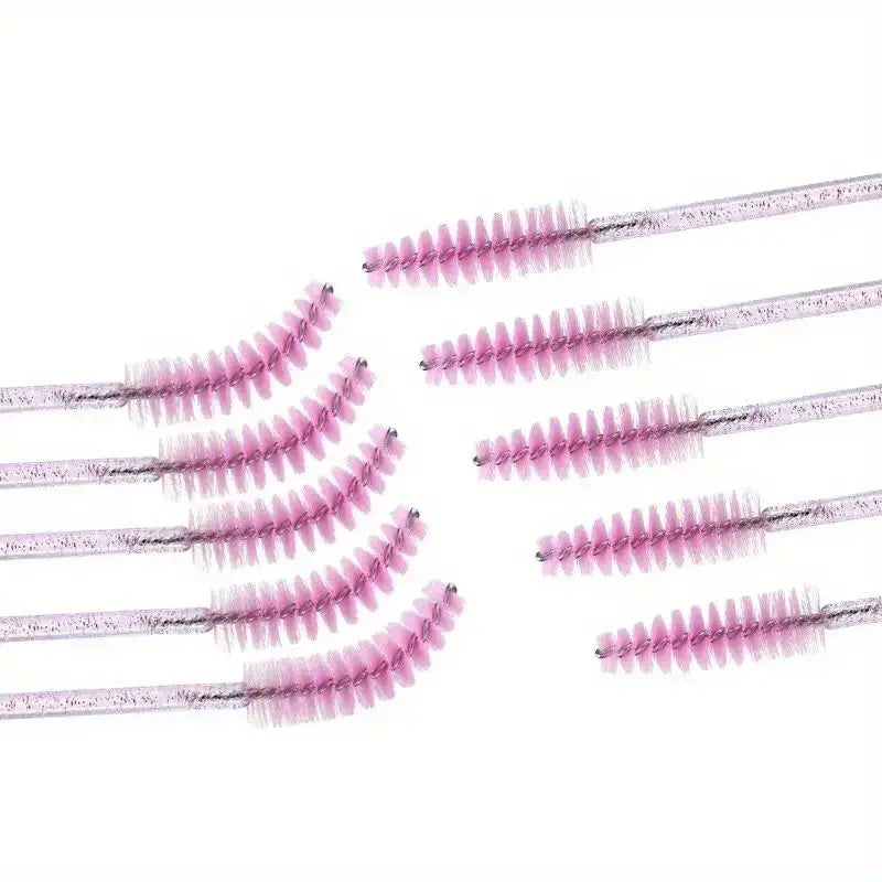 50/100/200-Pack Crystal Mascara Wands & Eyebrow Brush Set Mascara Wand Set QXL