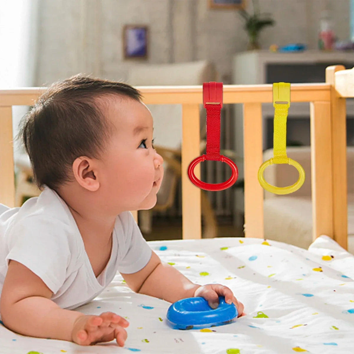 4-Pack Baby Crib Pull Rings | Walking Training Stand-Up Grip Baby Walking Aid QXL