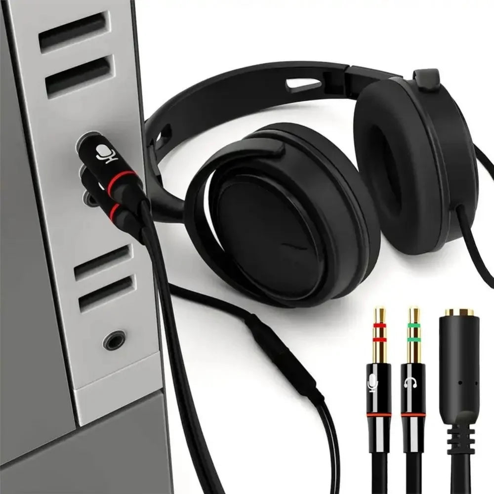 3.5mm Audio Y Splitter Cable – 1 Male to 2 Female AUX Adapter Audio Splitter Cable QXL