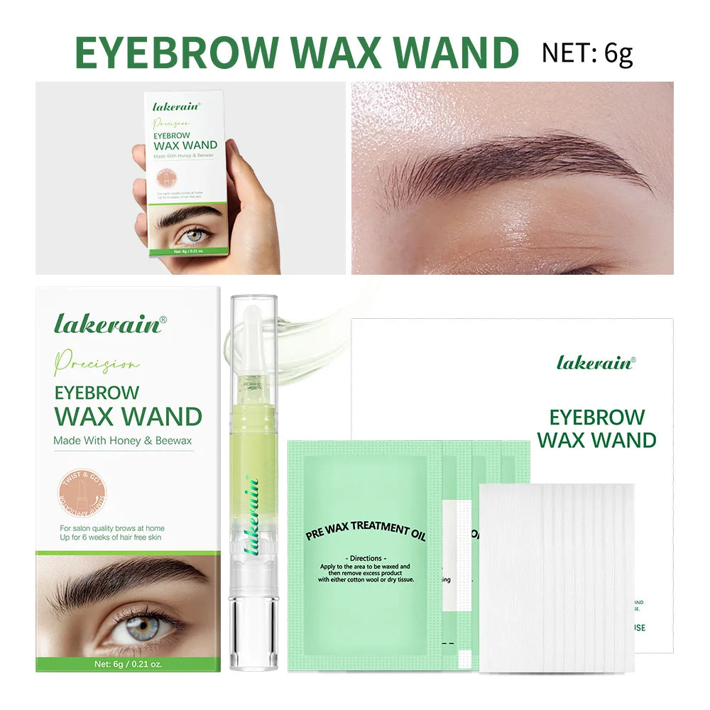 Eyebrow Wax Wand Kit | DIY Salon Brow Waxing – All Skin Types Eyebrow Waxing Kit QXL Set
