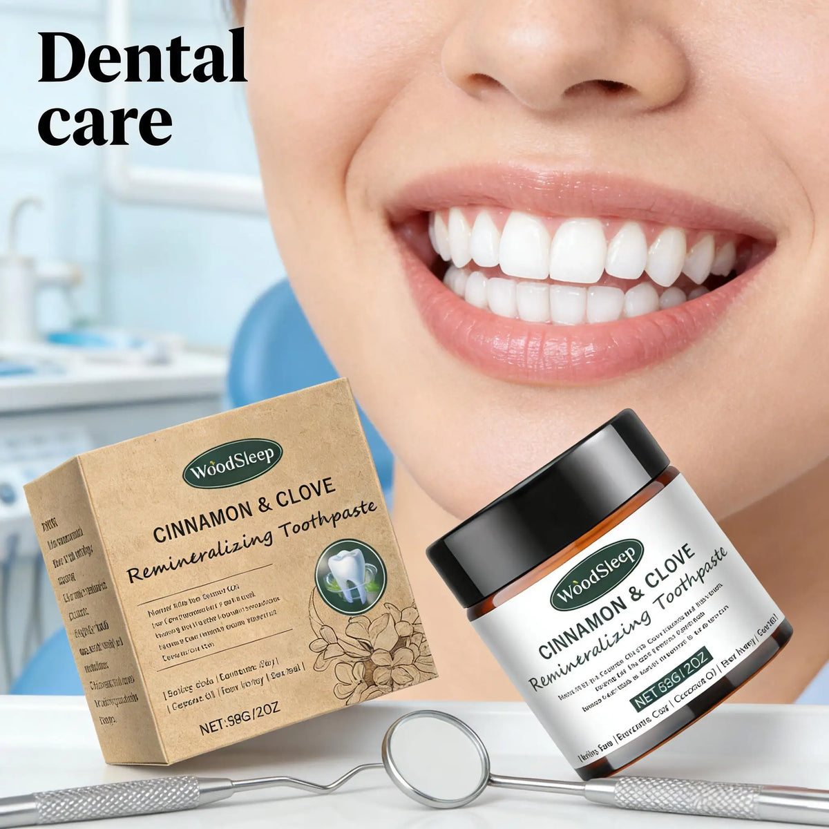 Natural Teeth Whitening Powder | Remineralizing Tooth Powder 59g Whitening Tooth Powder QXL