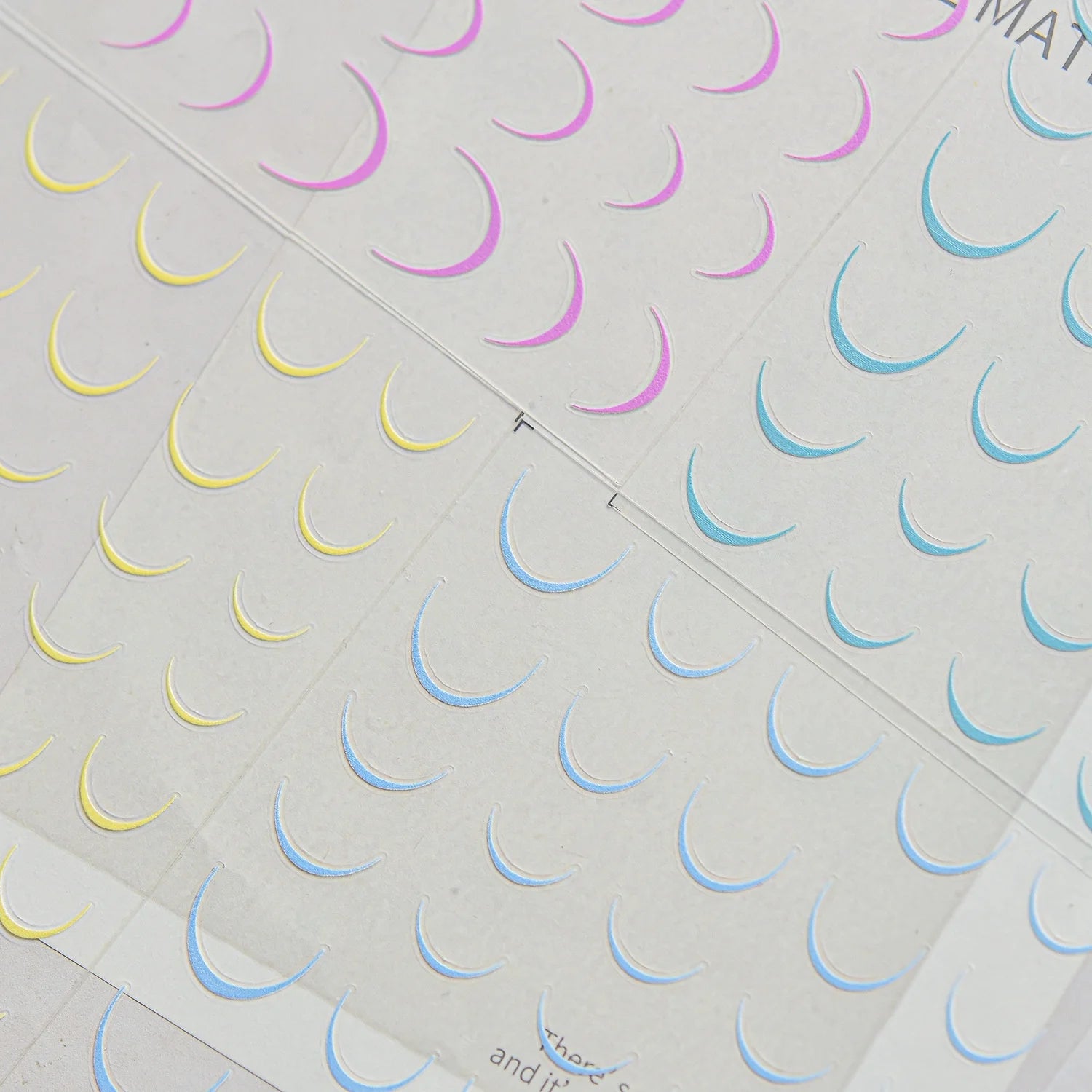 5D French Arc Nail Stickers | Crescent Moon Self-Adhesive Decals Nail Art Stickers QXL