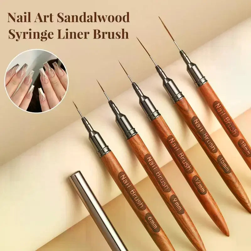 Wood Handle Nail Art Liner Brush Set – UV Gel & Polish Nail Art Liner Brush QXL