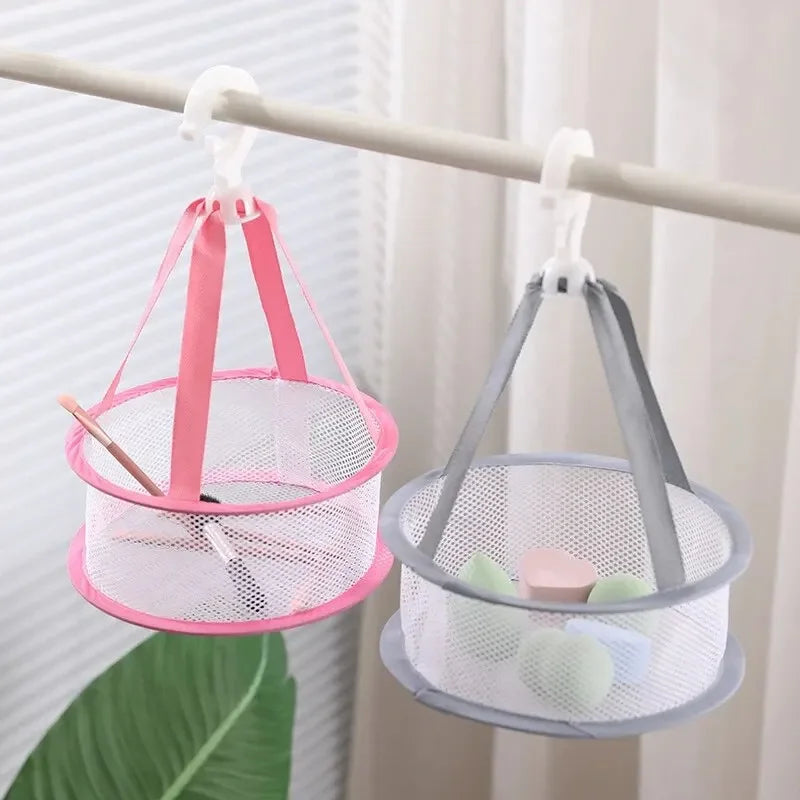 Mesh Makeup Brush Drying Bag | Foldable Hanging Basket Brush Drying Bag QXL