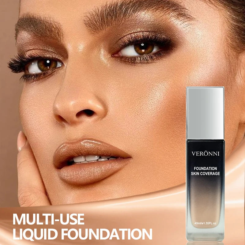 Korean Liquid Foundation Full Coverage Matte Concealer 40ml Liquid Foundation QXL