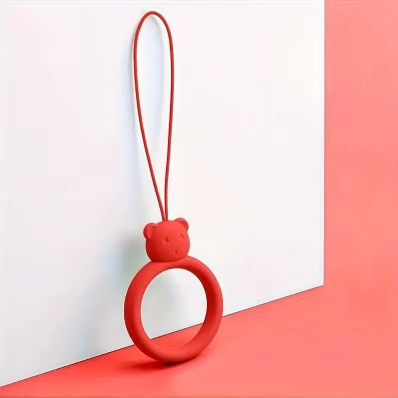 2-Pack Cute Bear Silicone Phone Wrist Strap Lanyards – 4 Colors Phone Wrist Lanyard QXL