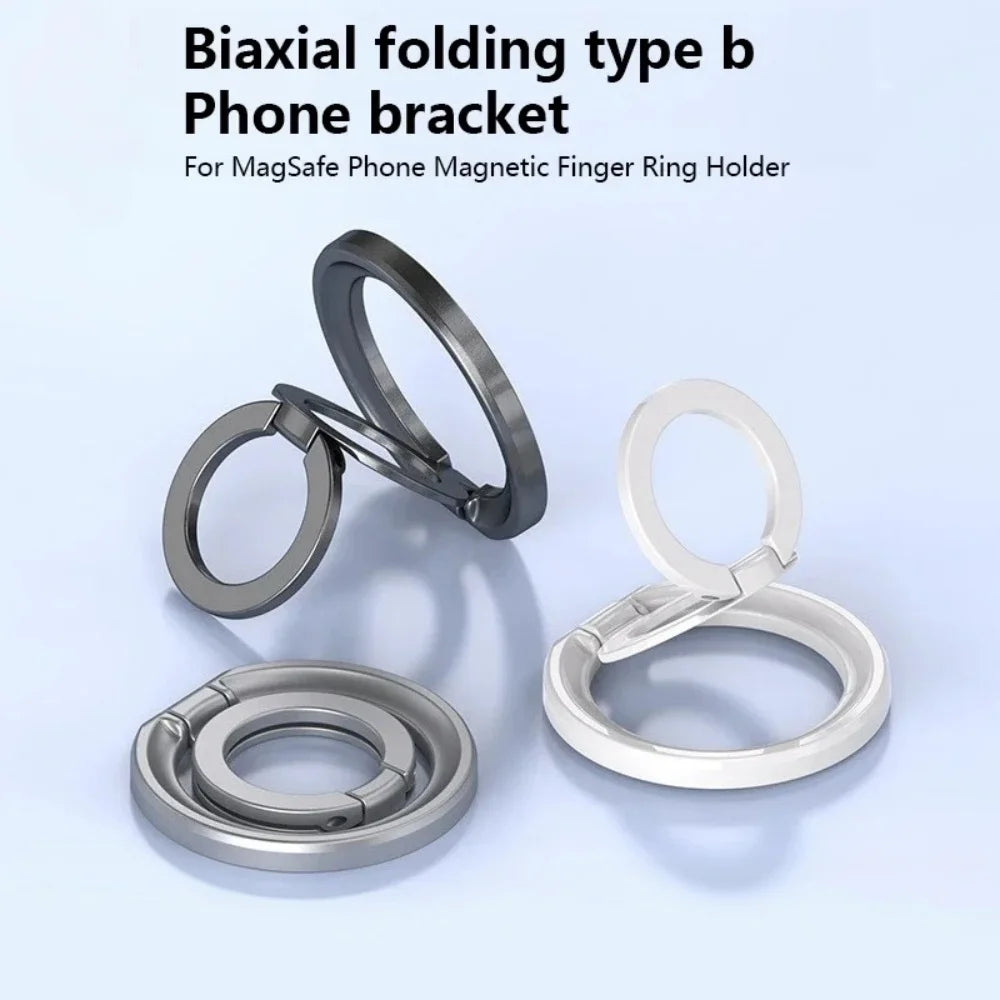 Aluminum Alloy Magnetic Phone Stand | Rotating Folding Tripod Magnetic Phone Stand QXL