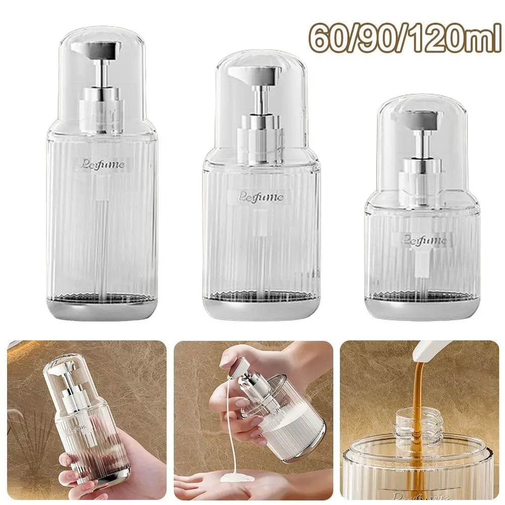 Refillable Pump Bottle 60/90/120ml – Lotion, Soap & Shampoo Refillable Pump Bottle QXL
