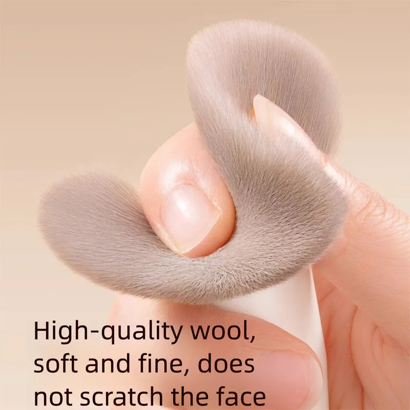 Fluffy Goat Hair Powder Brush | Blush Bronzer Highlighter Tool Powder Makeup Brush QXL