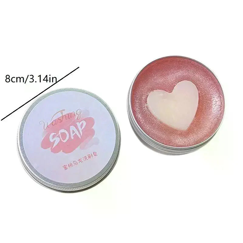 Solid Soap Makeup Brush & Sponge Cleaner + Silicone Pad Brush Cleaning Soap QXL