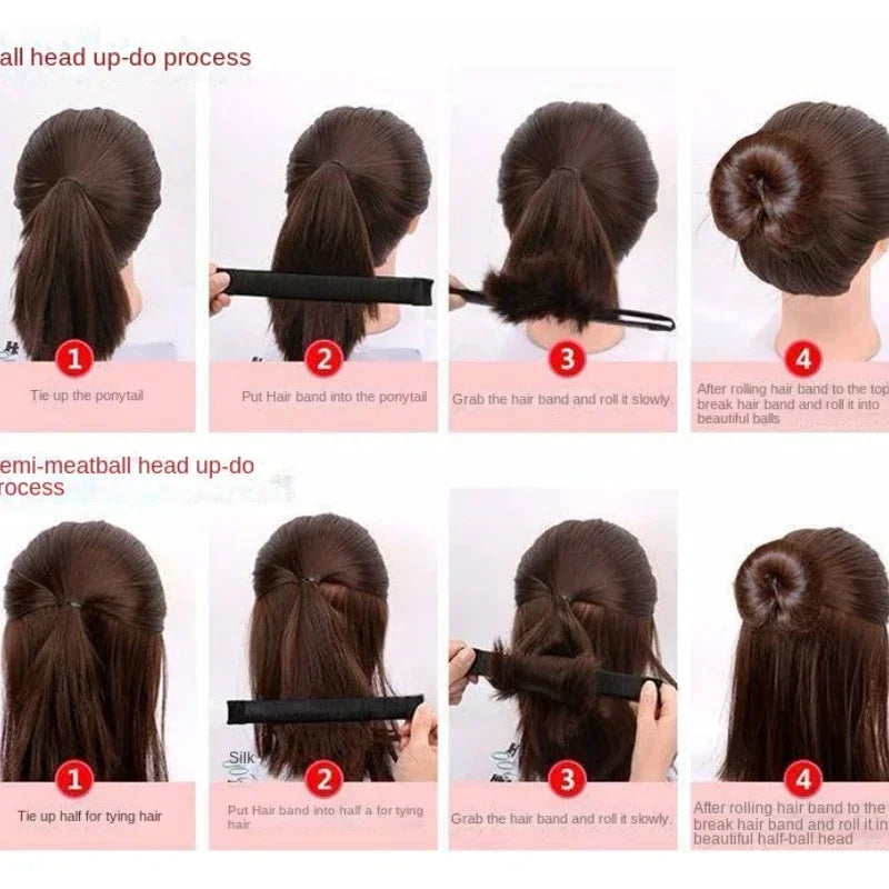 Donut Bun Maker Hair Twist Headband | DIY Styling Tool Hair Bun Maker QXL