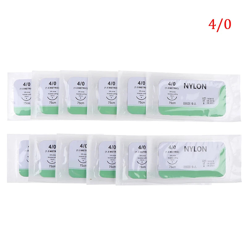 12-Pack Nylon Suture Practice Kit | Sizes 2.0, 3.0 & 4.0 Suture Practice Kit QXL 4.0