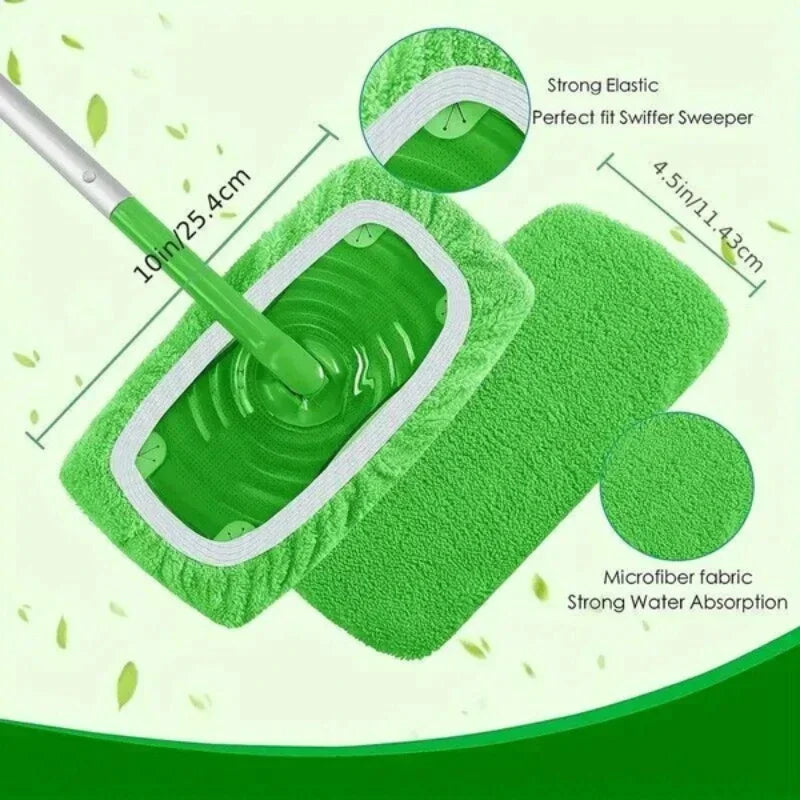 Flat Mop Replacement Cloth Covers | Washable Reusable 1–8 Pack Mop Replacement Cover QXL
