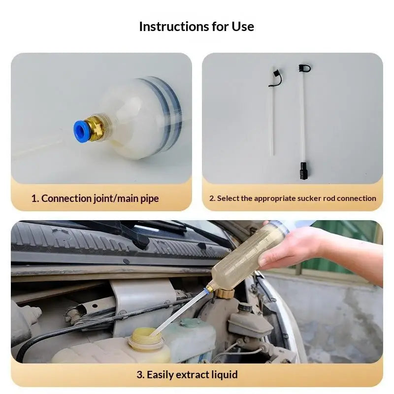 200ml Manual Oil Fluid Pump Syringe for Car Brake & Transmission Automotive Fluid Syringe QXL