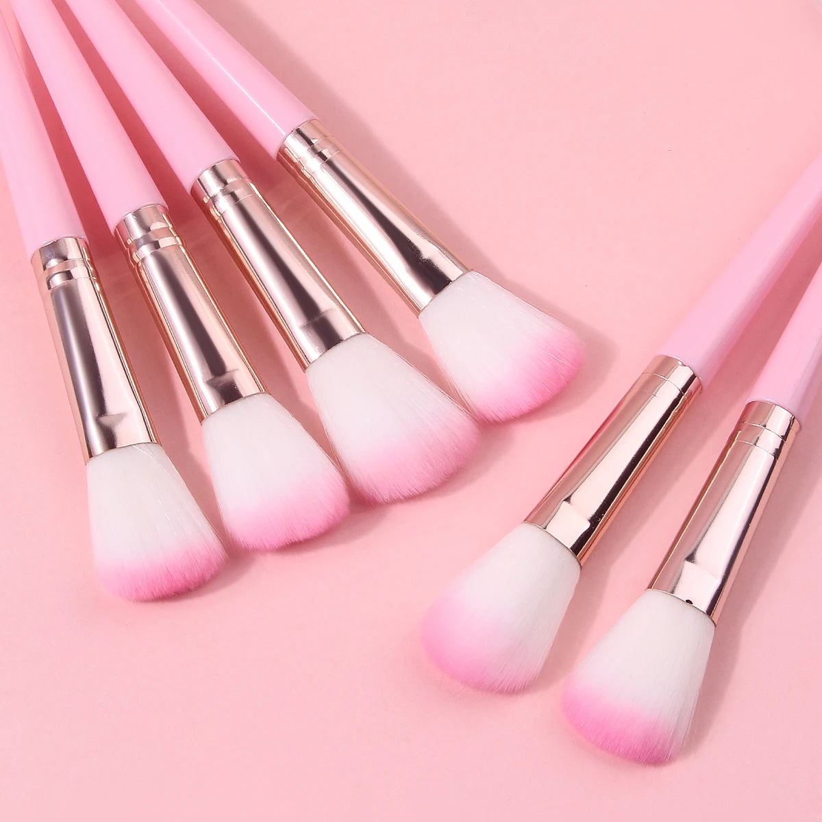 6-Pc Pink Blush & Contour Makeup Brush Set | KOSSHOW Makeup Brush Set QXL