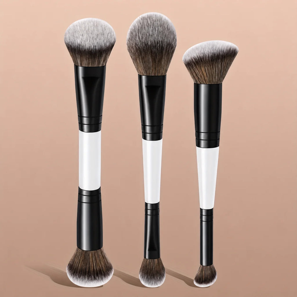 LUXEBLEND 3-Pc Makeup Brush Set – Foundation, Blush & Concealer Makeup Brush Set QXL 3pcs