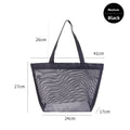 Large Mesh Beach Tote Bag | Foldable Breathable Shoulder Bag Mesh Tote Bag QXL Grey M