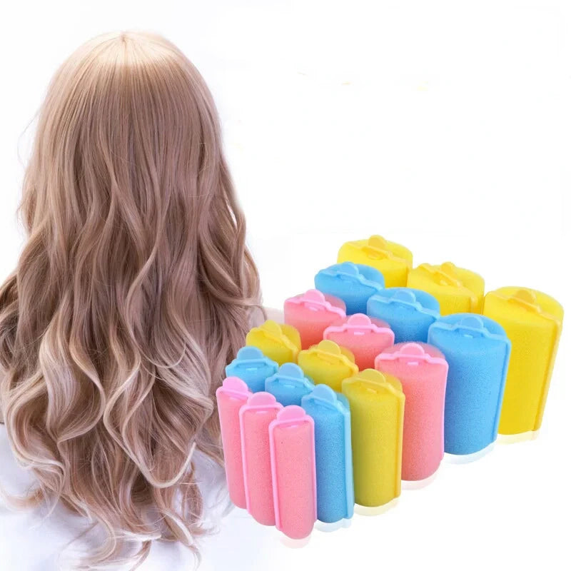 Heatless Foam Hair Rollers | Sponge Curler Set 6–14 Pcs Foam Hair Rollers QXL