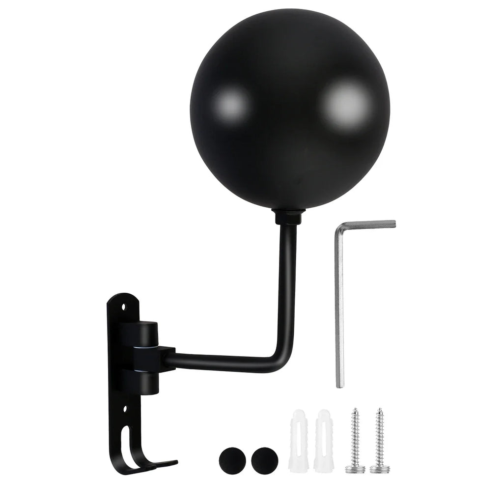 180° Rotating Wall Mount Helmet Rack with Hooks | Garage Organizer Wall Helmet Rack QXL Black 1PC