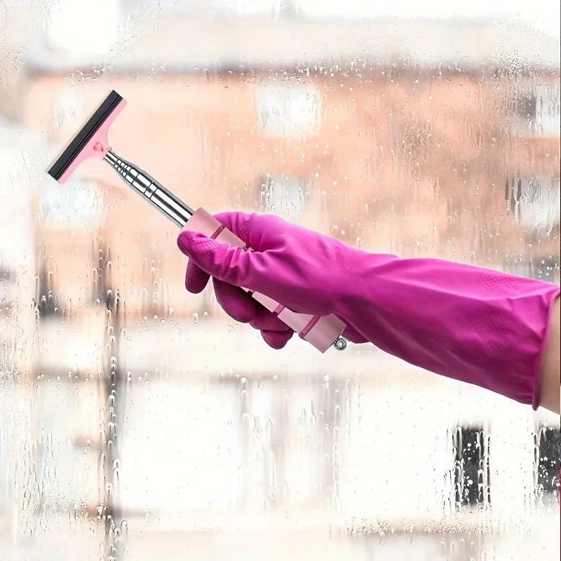 Retractable Car Mirror & Glass Wiper | Silicone Cleaning Tool Car Glass Wiper QXL
